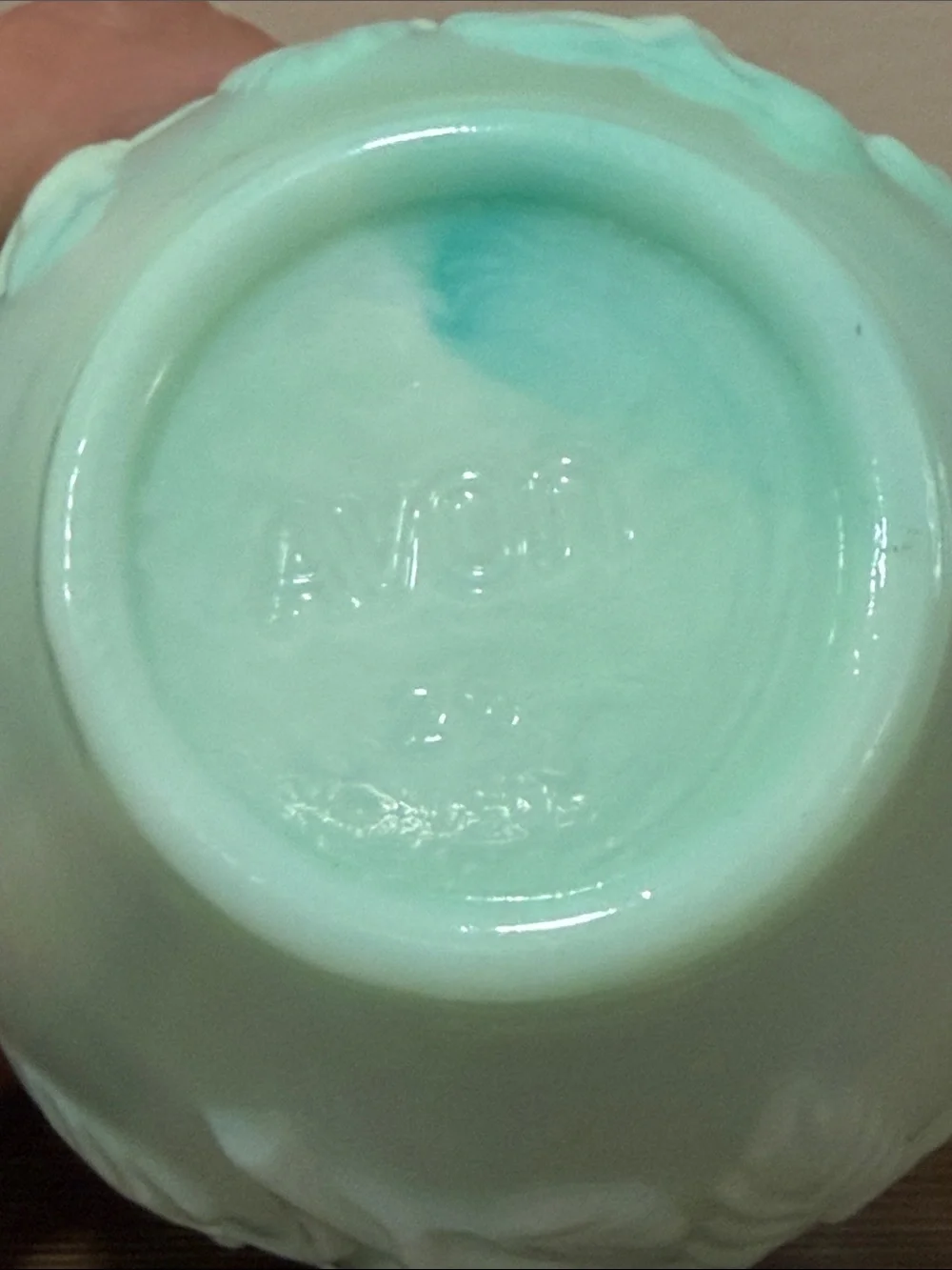 Vintage Avon Jadeite Green Pitcher & Soap Dish Set Milk Glass Rose Cottagecore
